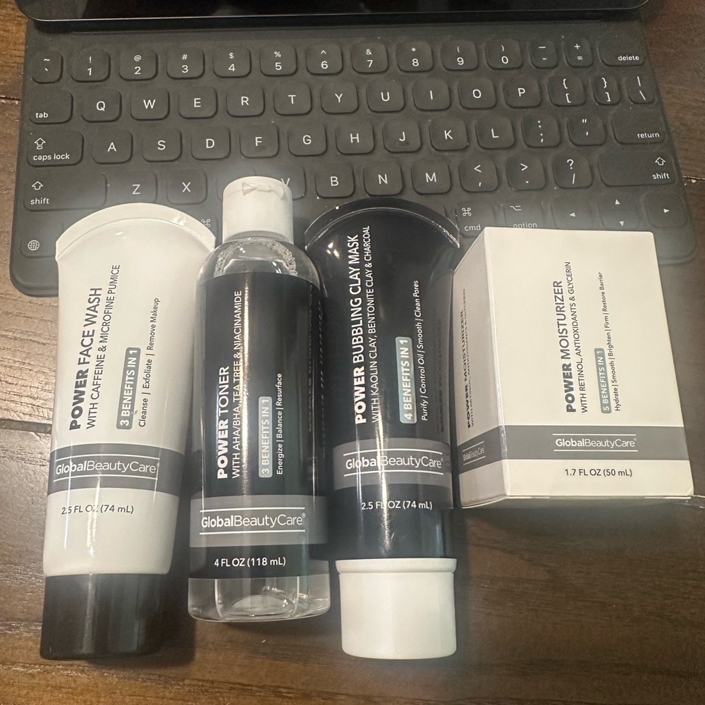 Black and White Skincare Cleanser and Exfoliant